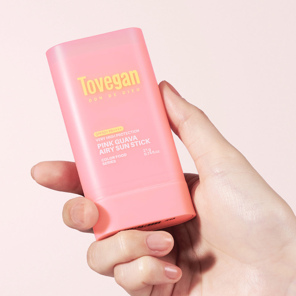 Tovegan Colorfood Series Pink Guava Airy Sun Stick SPF50+ PA++++