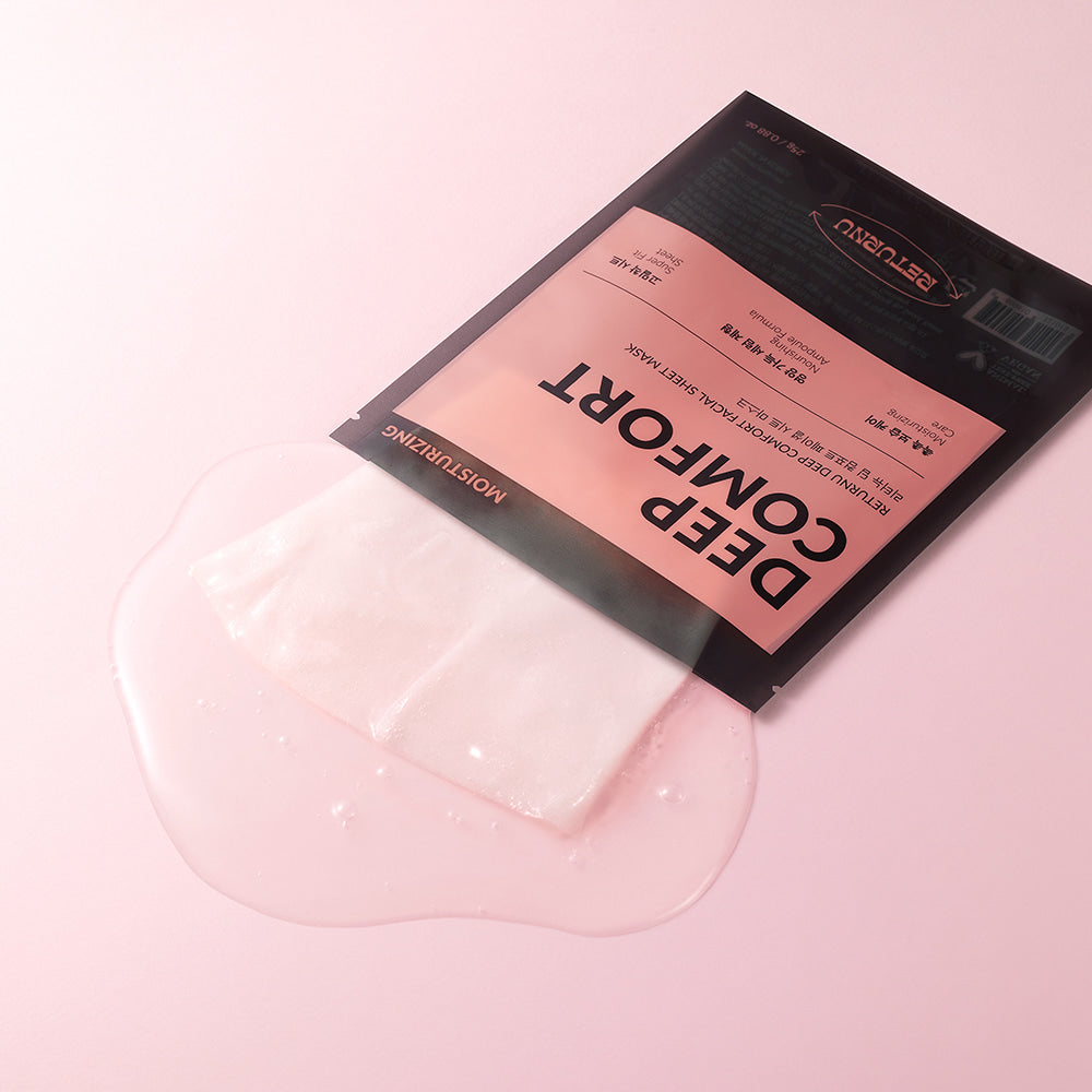 RETURNU Deep Comfort Facial Sheet Mask 25g*5ea (1 box)