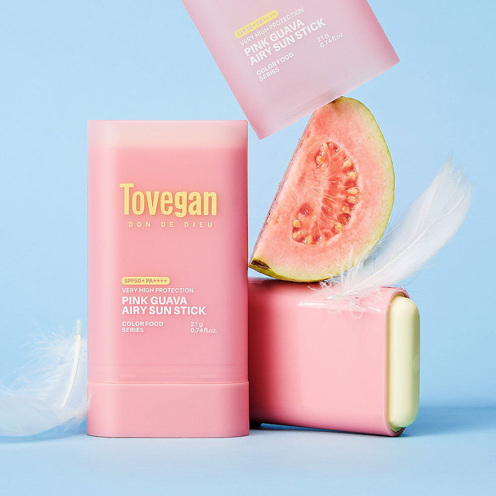Tovegan Colorfood Series Pink Guava Airy Sun Stick SPF50+ PA++++