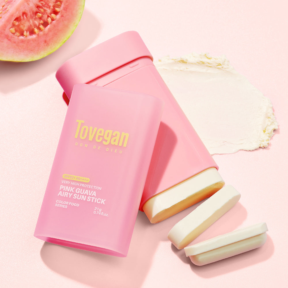 Tovegan Colorfood Series Pink Guava Airy Sun Stick SPF50+ PA++++