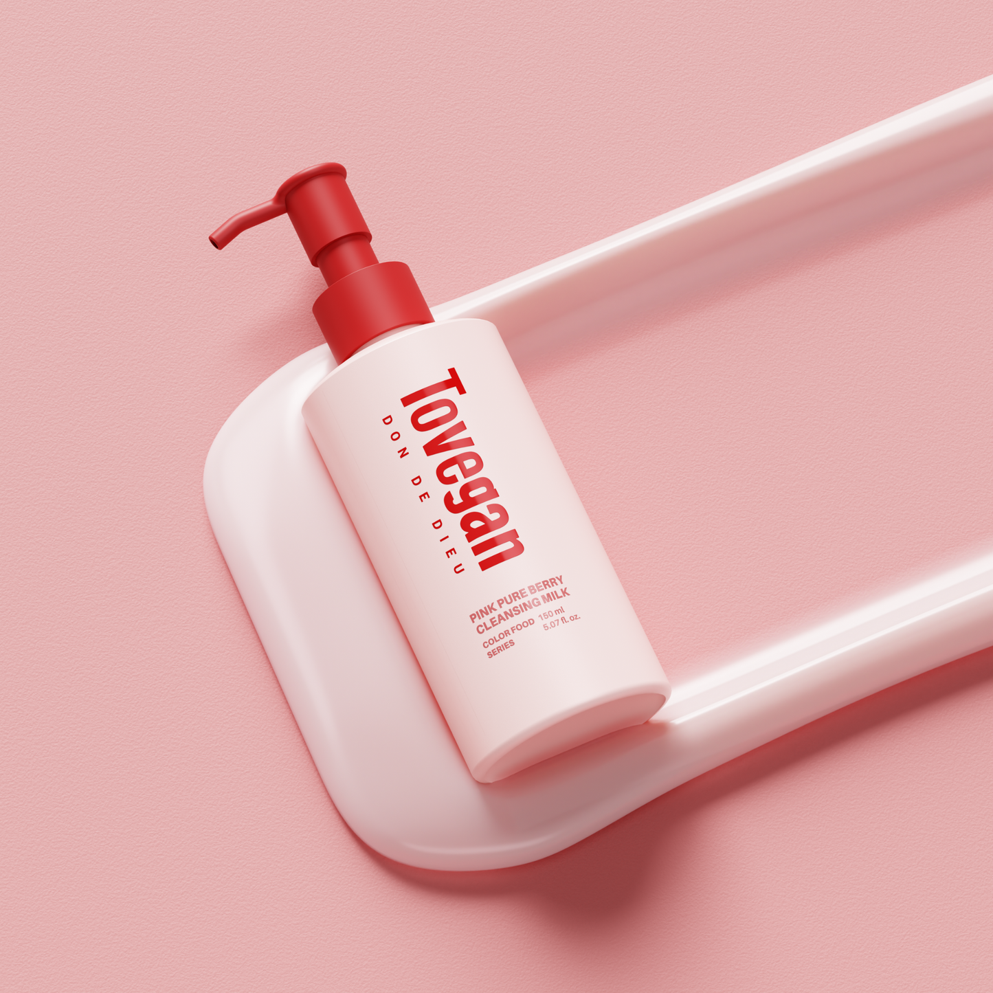 Tovegan Pink Pure Berry Cleansing Milk 150ml