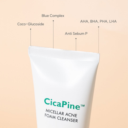 Aberede Cicapine Micellar Acne Foam Cleanser 120ml
