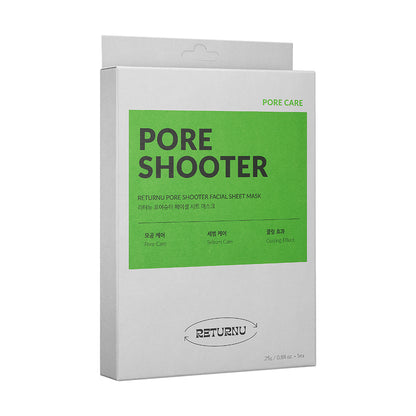 RETURNU Pore Shooter Facial Sheet Mask 25g*5ea (1 box)